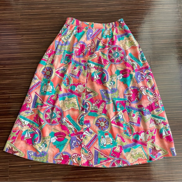 Vintage Retro Midi Skirt - Picture 4 of 8